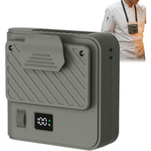 (Green, -) Ventilateur taille portable, porté ceinture, mains libres, vitesse réglable