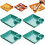 (Green, -) 4 farfurii separate sos, plastic 1
