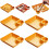 (Yellow, -) 4 farfurii separate sos, plastic 1