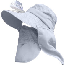 (Grey, color_name) Pălărie cu ventilator solar, femei, drumeții