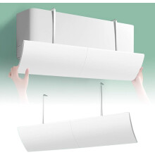 (White, -) 3 in 1 Adjustable Air Conditioner Deflector, Universal Retractable Vent Cover, Air Vent Deflector Anti Direct Blowing Wi