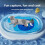 (Blue,Large, -) Thickened Ocean-Themed Cooling Water Mat for Pets, Floating Fish 8
