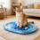 (Blue,Large, -) Thickened Ocean-Themed Cooling Water Mat for Pets, Floating Fish 2