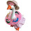 (Pink, 1set) Costum bikini gâscă 18cm, pălărie 1