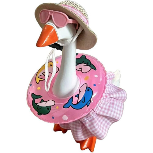 (Pink, 1set) Costum bikini gâscă 18cm, pălărie