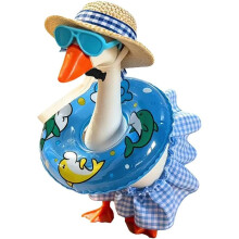 (Blue, 1set) Tenue bikini oie bureau 18cm, chapeau paille lunettes bouée