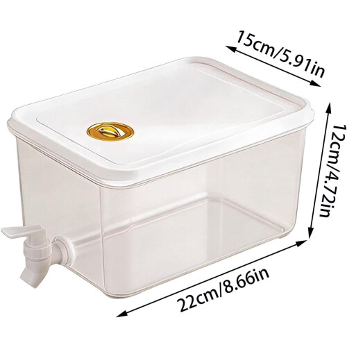 (size_name, 3L) Fridge Drink Dispenser with Spigot, Locking Lid, Cold Container 1