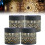 (Black, 4pcs) 4 lumini solare mandala, gard, etanșe 1