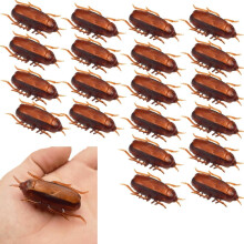 (Brown, 20pcs) Electronic Toy Vibrating Funny High Simulation Battery Powered Plastic False Cockroach Toy for Prank Fun,Gifts for Famil