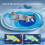 (Blue,Large, -) Thickened Ocean-Themed Cooling Water Mat for Pets, Floating Fish 4