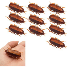 (Brown, 10pcs) Electronic Toy Vibrating Funny High Simulation Battery Powered Plastic False Cockroach Toy for Prank Fun,Gifts for Famil