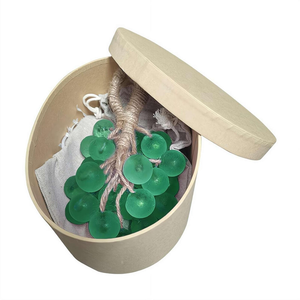 Oimg (Green1, 1Pcs) Grape Soap,Grape Soap On A Rope,Decorative Soaps Bars,Handmade Grapes Cluster Shaped Soaps,Diy Exquisite Home Decors,Gif