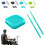 (Blue, 3pcs) Bateria Eletrónica Virtual 8 Pedais, Bluetooth, Sticks Aéreos 1