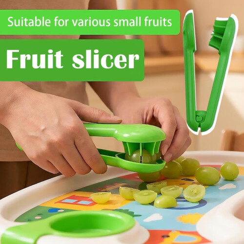 (Green, 1pcs) 2026 Grape Cutter Slicer, Cuts into 4 Pieces, Kitchen Tool 2