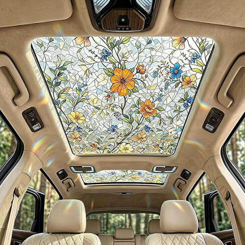 (Style2, 1pcs) Autocolant plafon vitraliu 46x122cm