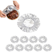 (Silvery, 10pcs) 50kpl alumiinifolio ruokakansi