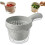 (Gray, 1pcs) Dual-Layer Kitchen Draining Basket with Handle, Colander Bowl 1