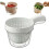 (White, 1pcs) Dual-Layer Kitchen Draining Basket with Handle, Colander Bowl 1