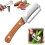 (Khaki, 1pcs) Multi-Functional Vegetable Peeler, Wooden Handle, Ultra-Sharp 1
