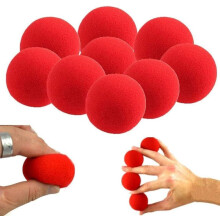 (Red Balls 3.5cm, 1set) 10Pcs Red Sponge Balls Soft Magic Tool Sponge Balls,Lightweight Mini Street Classical Comedy Trick Props Magic Kits and
