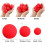 (Red Balls 3.5cm, 1set) 10 Red Soft Sponge Balls, Magic Trick Props, Comedy 6