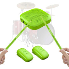 (B Green, one) Virtual Electronic Drum Set, Air Drum Sticks Set, Electric Drumsticks, Air Drum with Drumsticks, Pedals, Electric Tablet