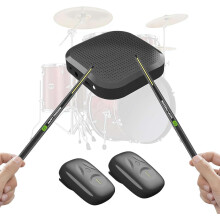 (B Black, one) Virtual Electronic Drum Set, Air Drum Sticks Set, Electric Drumsticks, Air Drum with Drumsticks, Pedals, Electric Tablet