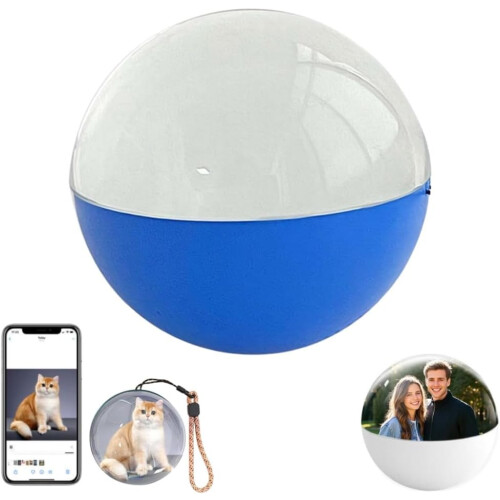 (Blue APP version, 1pcs) 6.8cm kristallipallo video soitin