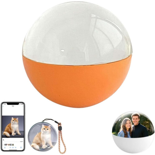 (Orange APP version, 1pcs) 6.8cm kristallipallo video soitin