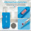 (Blue, 1set) Ghid cusut magnetic poligonal 2026 2