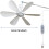 (USB version, -) Ventilateur plafond portable pliable 3m, télécommande, 6 pales, camping 3