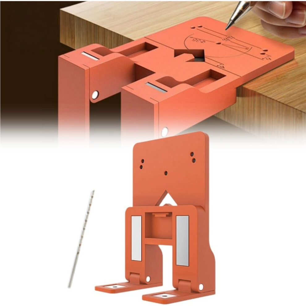 (Orange2, 1 Piece) Magnetic Cabinet Door Hinge Spacer With Scale,2.6Mm Gaps Alignment Tool For Cabinet Door Installation,Strong Magnetic Hi 5437706900405