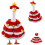 (Red, 1pcs) Joulu hanhi asu, 43-58cm 1