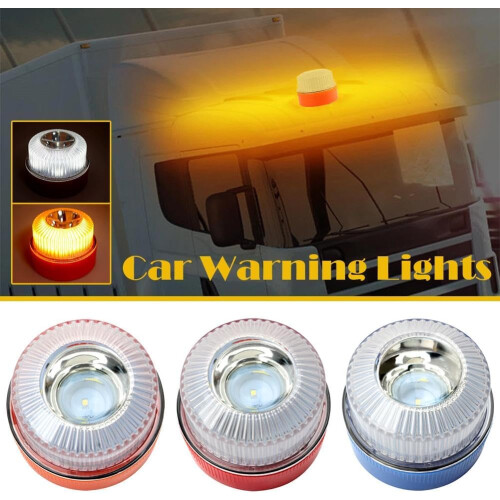 (Blue, 1set) V16 Emergency Breakdown Beacon, Portable Amber Strobe Light 1