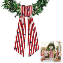 (Style5, One Size) Patriotischer Kranz Sash, rot/weiß/rot, für 4. Juli & Hochzeit (Style6)