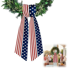 (Style3, One Size) Patriotischer Kranz Sash, rot/weiß/rot, für 4. Juli & Hochzeit (Style6)