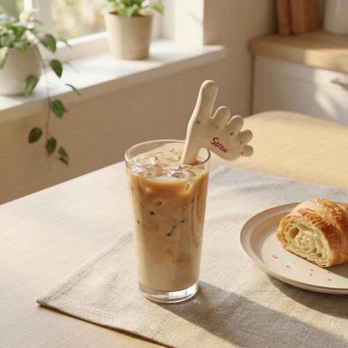(Black, 1pcs) Handmade Toe-tal Ceramic Reusable Drink Straw, Gag Gift 1