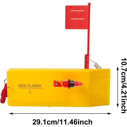 (Left, -) Medium Side Planer Board for Fishing, Quick Grip, Snap Release 2