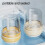 (Beige, -) 2 in 1 Silicone Ice Cube Bottle with Straw, Touch-Free 7