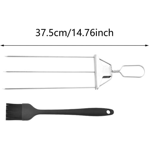 (Black*3, -) 37cm 3-piikki ruostumaton varras 1