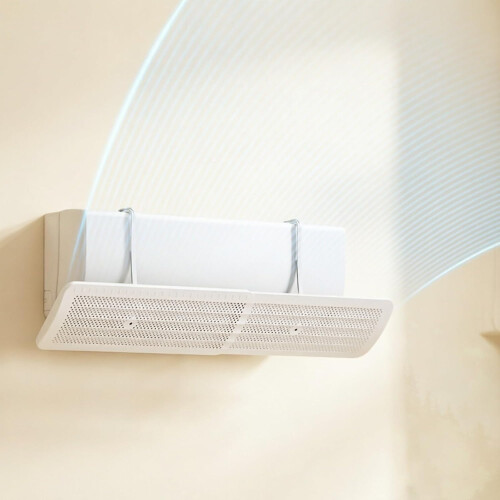 (White, -) Universal Retractable Air Conditioner Deflector, Adjustable Vent 2