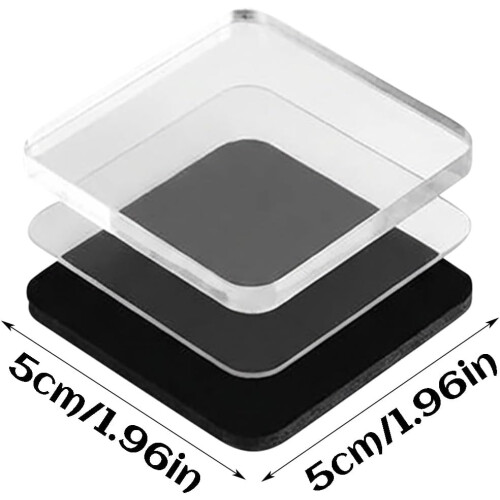 (10pcs, -) Acrylic Fridge Magnets Kit, Adhesive Backing, 3D Effect 2