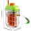 (Green, -) 2 in 1 Ice Cube Bottle with Straw, Tray, Reusable 2