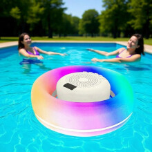 (White, 1set) Lampe piscine flottante Bluetooth 2026, étanche, portable