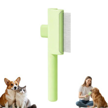 (Green dense teeth, 1set) Samočistiaca sada kef na domáce zvieratá, odstraňovač bĺch, nerezové okrúhle zuby
