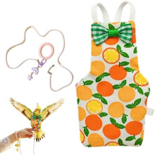 (S+70cm Rope, 1pcs) Bird Diaper, Parrot Diapers with Waterproof Inner Reusable Flight Suit,Bird Sweater,Pet Birds Outfit,Cute Soft Birds Dia