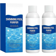 (100ml*2pcs, 1set) Poolwasser Klärer Flüssigkeit, 100 ml, für überirdische Pools & Gärten