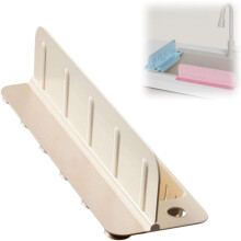 (White1pcs, 1set) Pare-éclaboussures évier 35cm pliable, ventouses, silicone