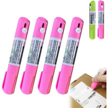 (Pink*4pcs, 1set) 2 in 1 Privacy Wipe Box Cutter,2-in-1 Thermal Ink Remover,2027 New Water-Based Thermal Paper Eraser Pen,One Smear Printe