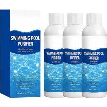 (100ml*3pcs, 1set) Poolwasser Klärer Flüssigkeit, 100 ml, für überirdische Pools & Gärten